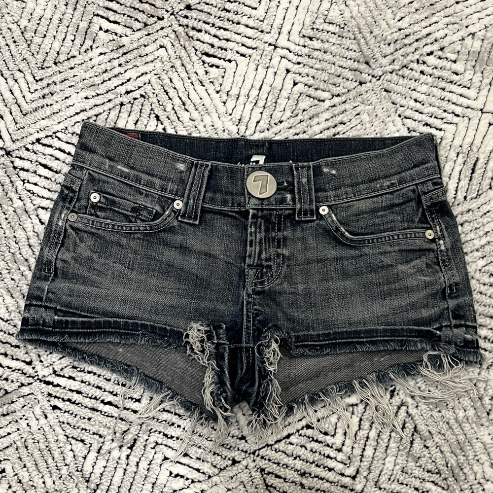 7 For All Mankind Women's Distressed Jean Shorts